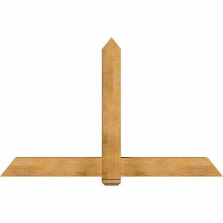 Ekena Millwork Eugene Rough Sawn Timber Gable Bracket, Western Red Cedar, 72"W x 45"H x 6"D x 6"F, 15/12 Pitch GBW072X45X0606EUG00RWR